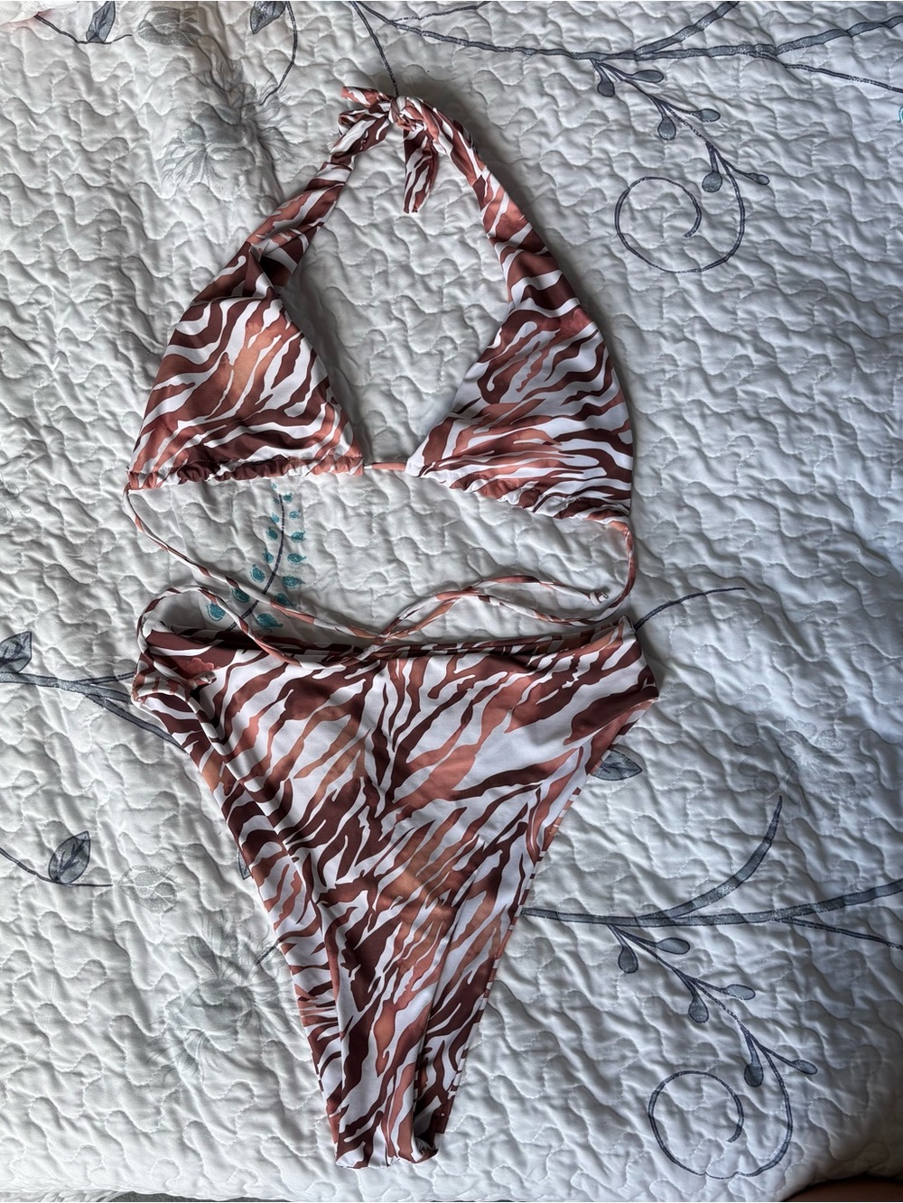 Aurelle animal print high waisted bikini